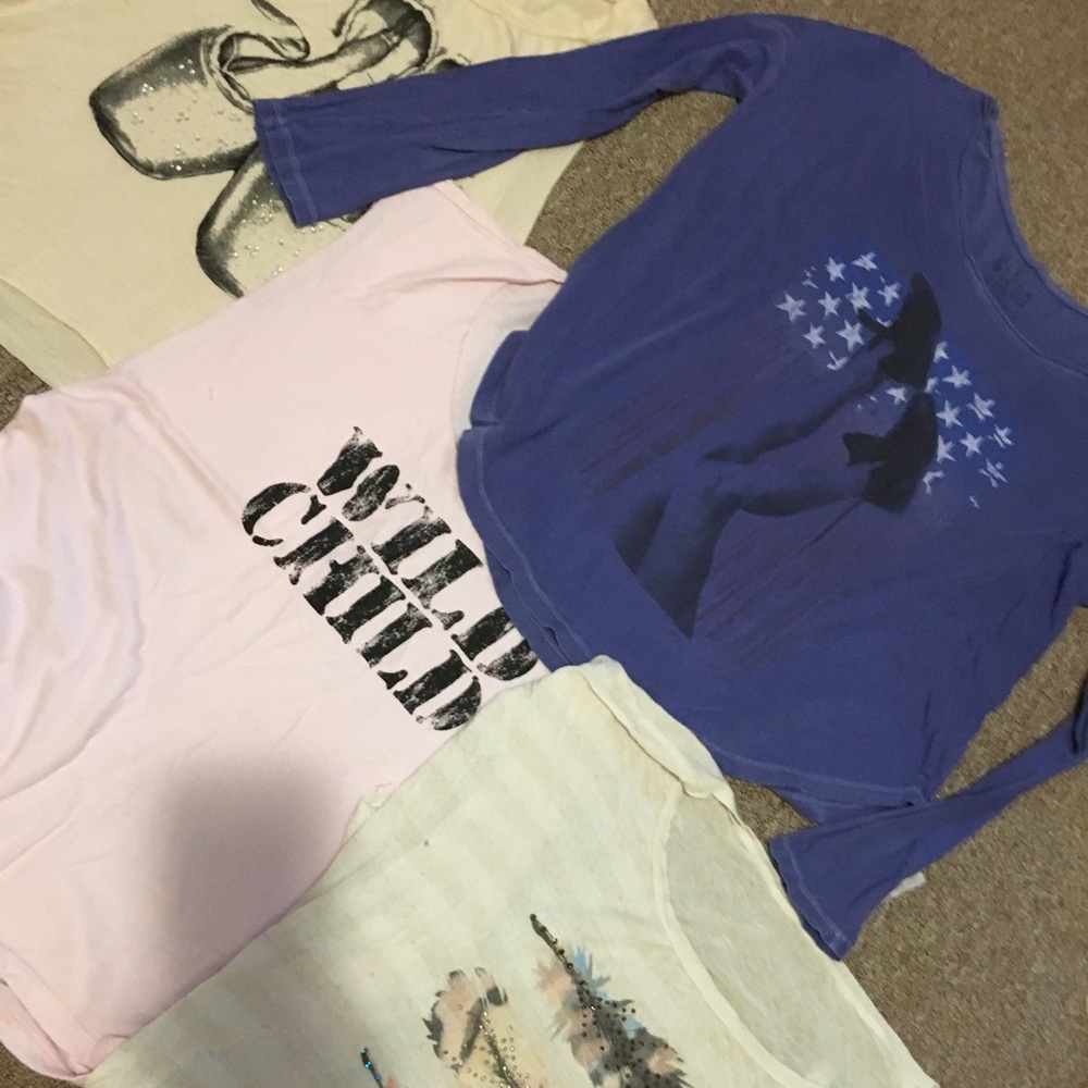 Billabong collection of tees, long sleeve, tank